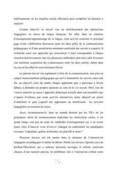 Interactivité langagière et acquisition des langues secondes