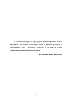 RD Congo-Belgique : Archives, Bibliothèque et Bibliologie