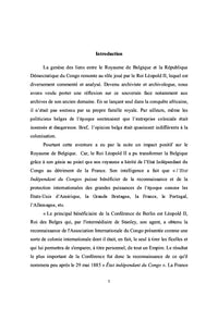 RD Congo-Belgique : Archives, Bibliothèque et Bibliologie
