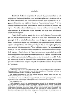 A la recherche d'une définition du jugement chez Kant