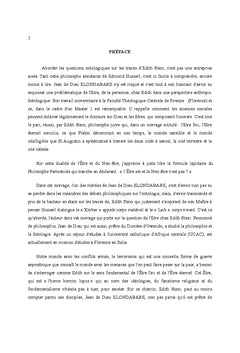 La Problématique de l' Être de la personne Chez Edith Stein