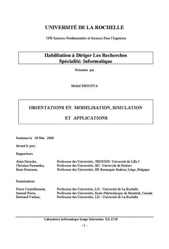 Orientations en Modélisation, Simulation et Applications