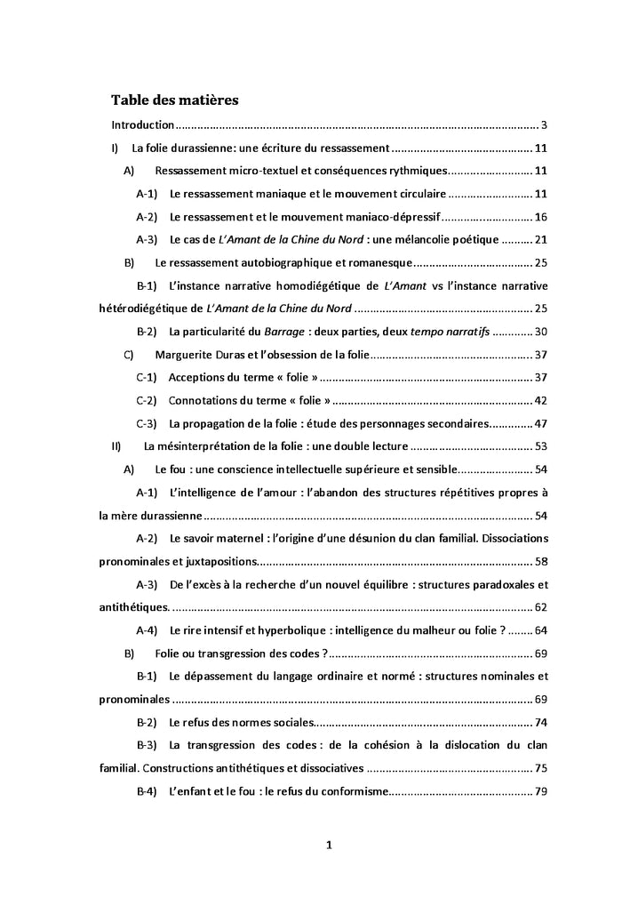 Les formes de la folie dans le cycle du Barrage