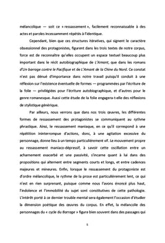 Les formes de la folie dans le cycle du Barrage