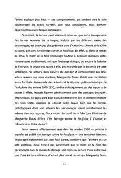 Les formes de la folie dans le cycle du Barrage