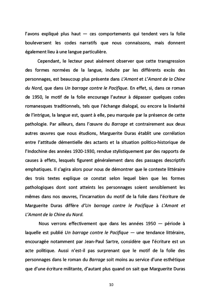 Les formes de la folie dans le cycle du Barrage