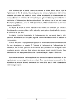 Gestion hospitaliere en situation d'exception