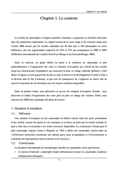 Gestion hospitaliere en situation d'exception
