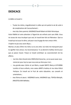 Procidence du cordon ombilical à l'HGPRK (2000-2005)