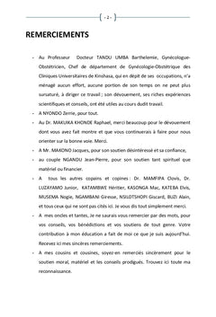Procidence du cordon ombilical à l'HGPRK (2000-2005)