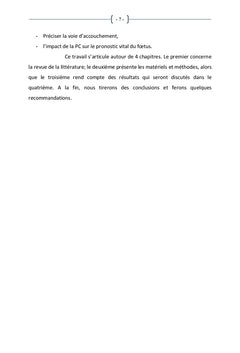 Procidence du cordon ombilical à l'HGPRK (2000-2005)