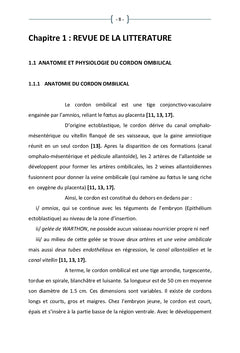 Procidence du cordon ombilical à l'HGPRK (2000-2005)