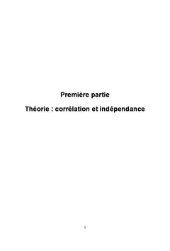 Corrélation, indépendance et modèles inverses