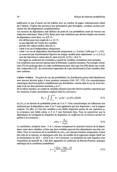 Corrélation, indépendance et modèles inverses