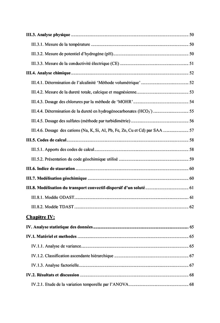 Hydrogéochimie des eaux souterraines