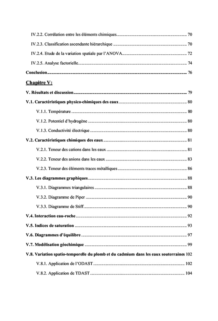 Hydrogéochimie des eaux souterraines