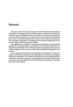Extrapolation Vectorielle et Applications aux EDP