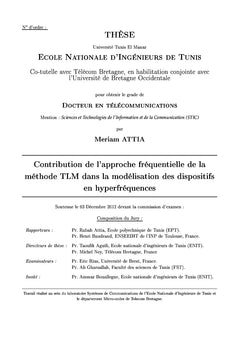 Contribution de la FD-TLM dans la modélisation électromagnétique