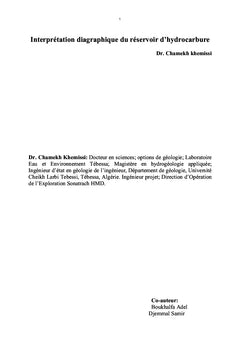 Interprétation diagraphique du réservoir d'hydrocarbure