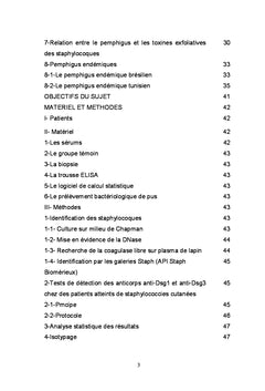Infections à staphylocoques et pemphigus endémique tunisien