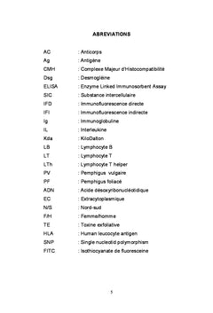 Infections à staphylocoques et pemphigus endémique tunisien