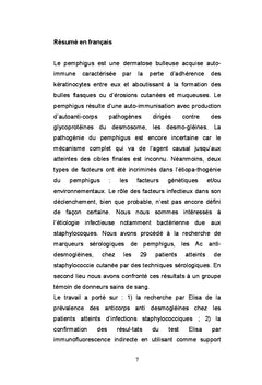 Infections à staphylocoques et pemphigus endémique tunisien