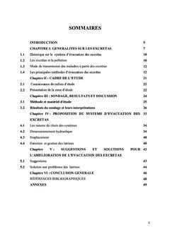 Recherche des outils de décision dans la gestion des excrétas