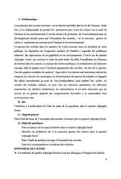 Recherche des outils de décision dans la gestion des excrétas