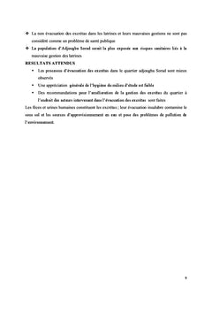 Recherche des outils de décision dans la gestion des excrétas