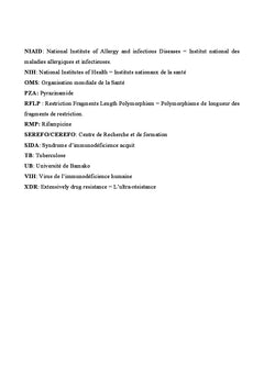 Épidémiologie moléculaire de Mycobacterium tuberculosis à Bamako, Mali