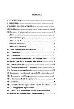 Épidémiologie moléculaire de Mycobacterium tuberculosis à Bamako, Mali