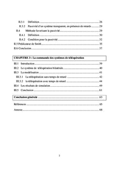 La transparence et la passivité d'un système de téléopération