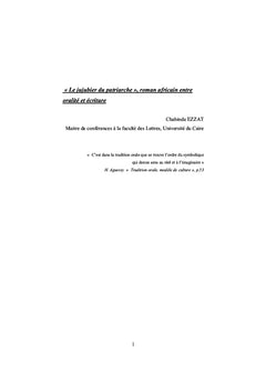 "le jujubier du patriarche", roman africain entre oralité et écriture