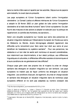 Accès aux soins des étrangers en situation irrégulière en Europe