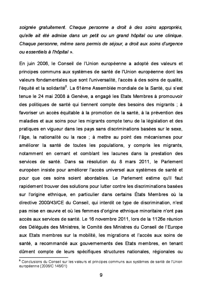 Accès aux soins des étrangers en situation irrégulière en Europe