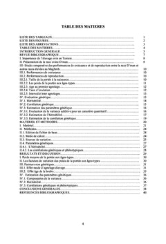 Productivité pondérale des brebis en race D'man en Tunisie