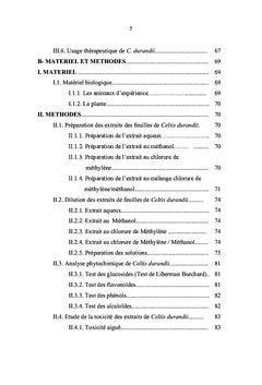 Propriétés cardiovasculaires de Celtis durandii Engler (Ulmacées)