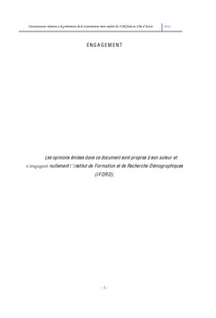 Transmission mère-enfant du VIH/Sida en Côte d'Ivoire