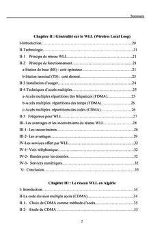 Analyse du trafic du réseau WLL (Wireless Local Loop)