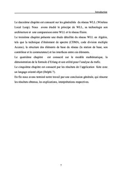 Analyse du trafic du réseau WLL (Wireless Local Loop)