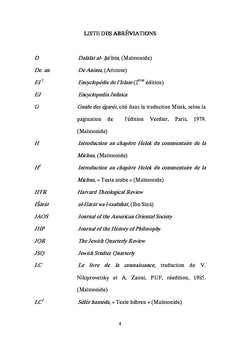 La doctrine de la prophétie chez maïmonide