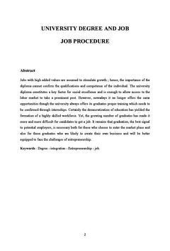 Diplôme Universitaire Et Emploi