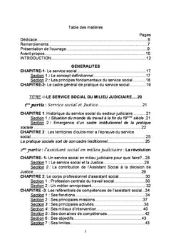 Le service social en milieu judiciaire,scolaire et universitaire