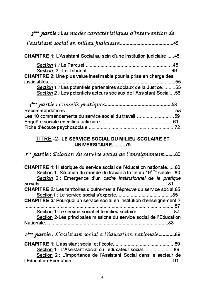 Le service social en milieu judiciaire,scolaire et universitaire