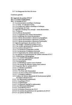L''étude des systèmes d''information scientifique et technique tome i