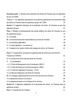 Les Droits de L'Homme Dans Les Opérations de Paix de l'ONU