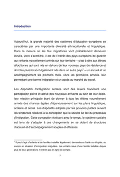 Accueil et accompagnement des élèves issus de l'immigration