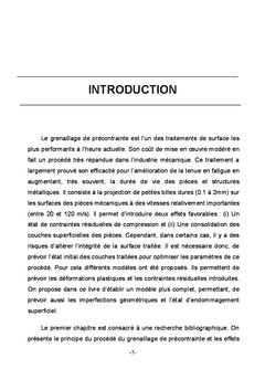 Simulation du procédé du grenaillage de précontrainte