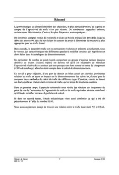 Le trafic, du point de vue dimensionnement rationnel et mécanistique