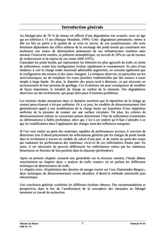 Le trafic, du point de vue dimensionnement rationnel et mécanistique